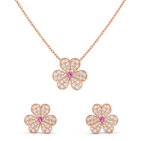 Frivole pendant and earrings small model