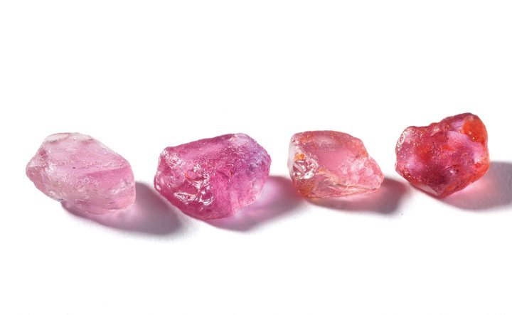 Pink Mozambique sapphires
